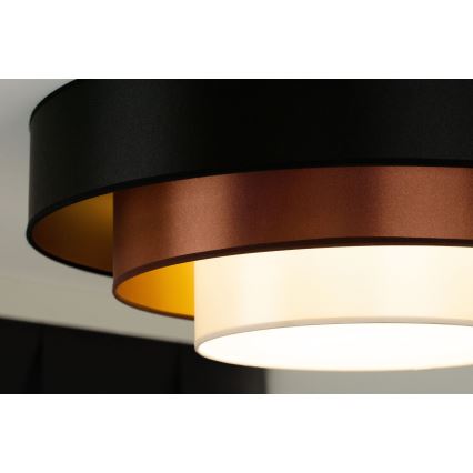 Duolla - LED plafonska svetiljka LUNETA LED/26W/230V Ø 60 cm 4000K crna/bakarna/bela