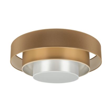 Duolla - LED plafonsko svetlo LUNETA LED/26W/230V prečnik 60 cm 4000K braon/zlatna/bela