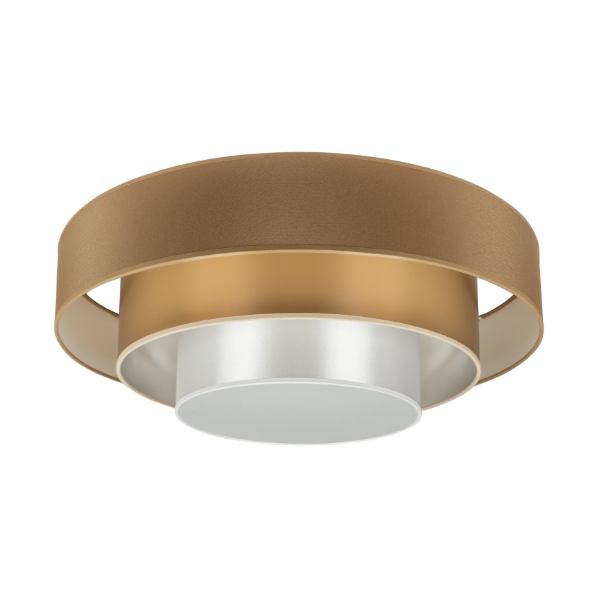 Duolla - LED plafonsko svetlo LUNETA LED/26W/230V prečnik 60 cm 4000K braon/zlatna/bela