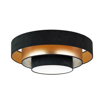 Duolla - LED plafonsko svetlo LUNETA LED/26W/230V preč. 60 cm 4000K crna/zlatna