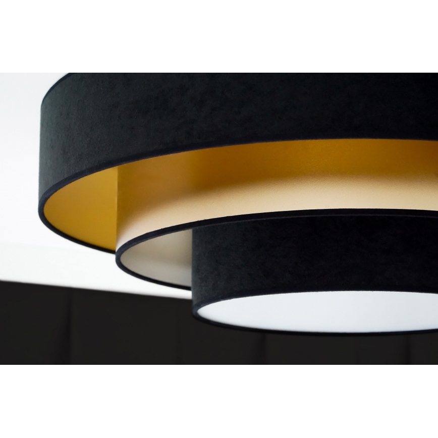 Duolla - LED plafonsko svetlo LUNETA LED/26W/230V preč. 60 cm 4000K crna/zlatna