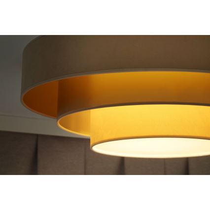 Duolla - LED plafonsko svetlo LUNETA LED/26W/230V prečnik 60 cm 4000K bež/zlatno/krem