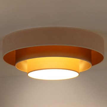 Duolla - LED plafonsko svetlo LUNETA LED/26W/230V, prečnik 60 cm, 4000K, krem/zlatno/bež