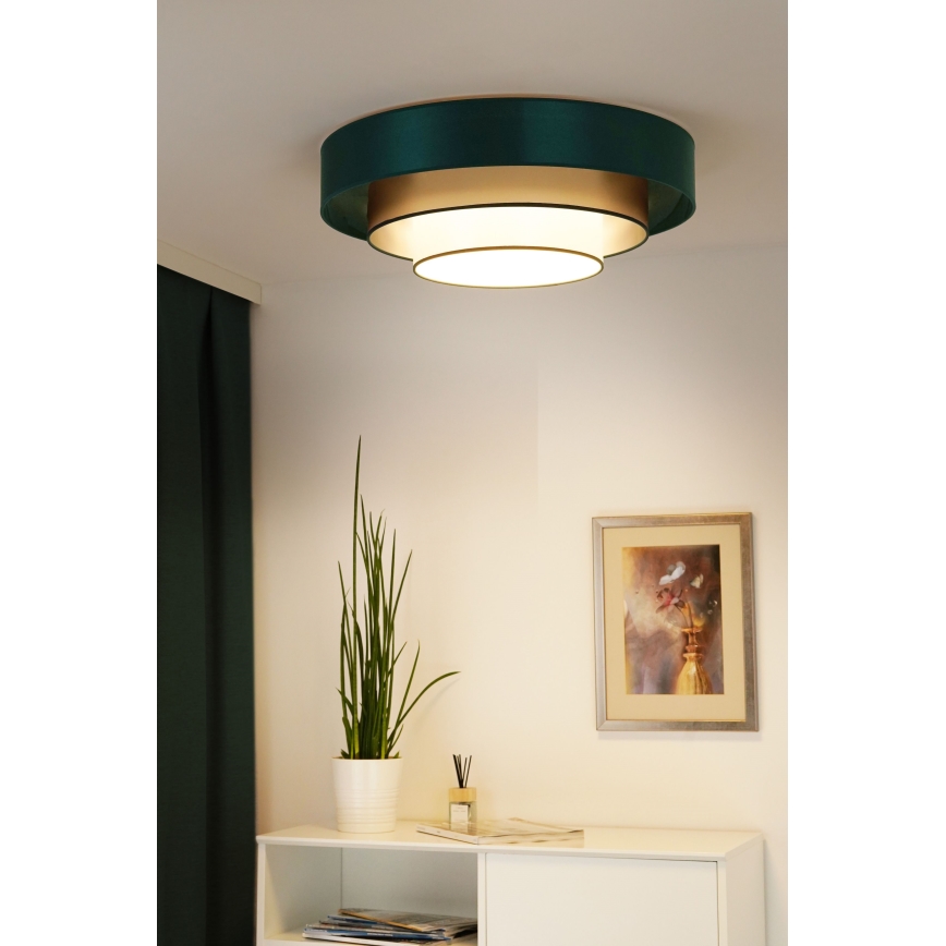 Duolla - LED plafonsko svetlo LUNETA LED/26W/230V prečnika 60 cm 4000K zelena/zlatna/bela
