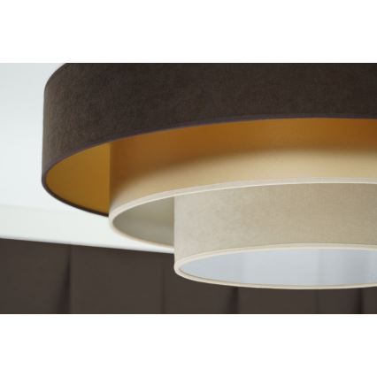 Duolla - LED stropna svetiljka LUNETA LED/26W/230V prečnik 60 cm 4000K braon/zlatna/krem