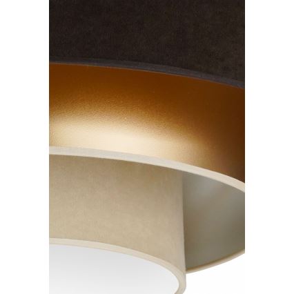 Duolla - LED stropna svetiljka LUNETA LED/26W/230V prečnik 60 cm 4000K braon/zlatna/krem