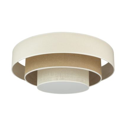 Duolla - LED plafonsko svetlo LUNETA LED/26W/230V Ø 60 cm 4000K krem/braon