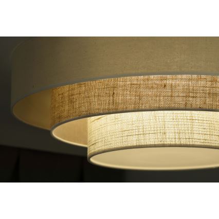 Duolla - LED plafonsko svetlo LUNETA LED/26W/230V Ø 60 cm 4000K krem/braon