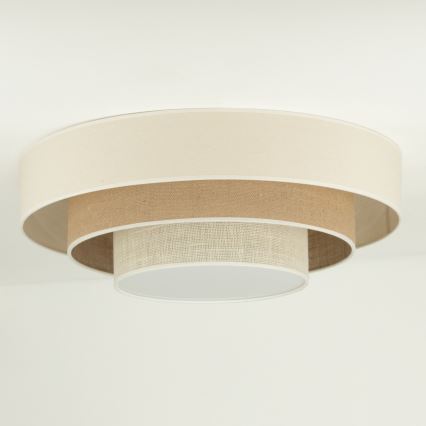 Duolla - LED plafonsko svetlo LUNETA LED/26W/230V Ø 60 cm 4000K krem/braon