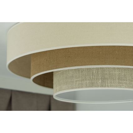 Duolla - LED plafonsko svetlo LUNETA LED/26W/230V Ø 60 cm 4000K krem/braon