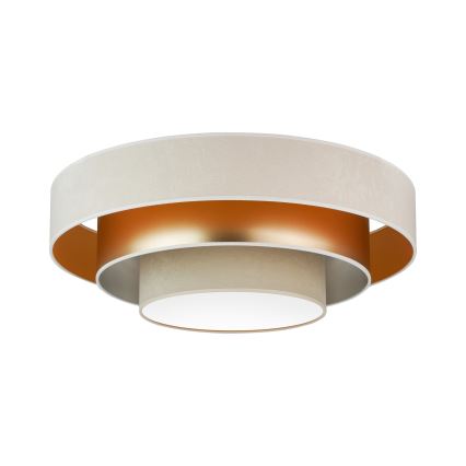 Duolla - LED plafonsko svetlo LUNETA LED/26W/230V, prečnik 60 cm, 4000K, krem/zlatno/bež