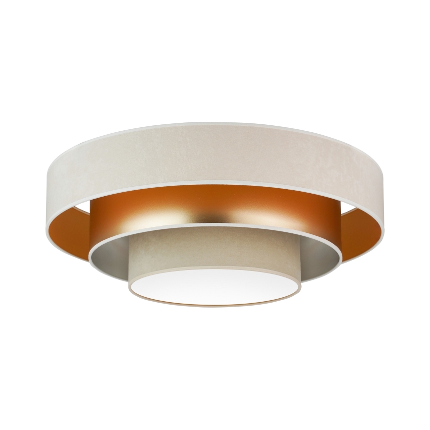 Duolla - LED plafonsko svetlo LUNETA LED/26W/230V, prečnik 60 cm, 4000K, krem/zlatno/bež