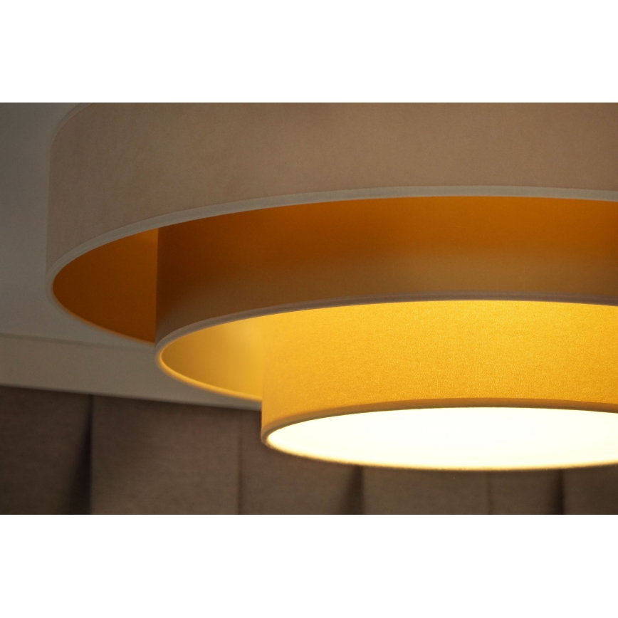 Duolla - LED plafonsko svetlo LUNETA LED/26W/230V, prečnik 60 cm, 4000K, krem/zlatno/bež