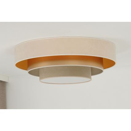 Duolla - LED plafonsko svetlo LUNETA LED/26W/230V, prečnik 60 cm, 4000K, krem/zlatno/bež
