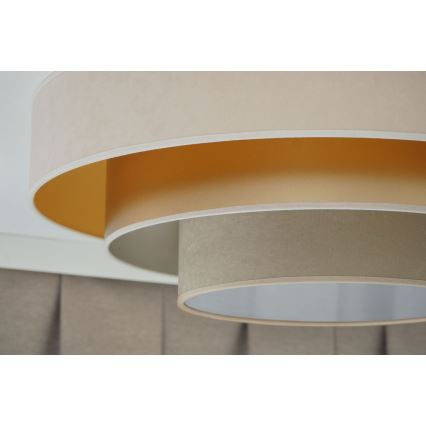 Duolla - LED plafonsko svetlo LUNETA LED/26W/230V, prečnik 60 cm, 4000K, krem/zlatno/bež