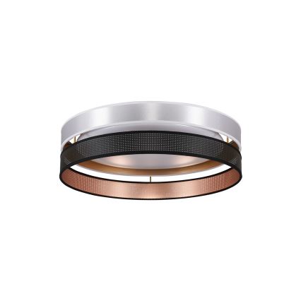 Duolla - LED stropna svetiljka ROLLER DUO SHINY LED/24W/230V prečnika 45 cm srebrna/crna