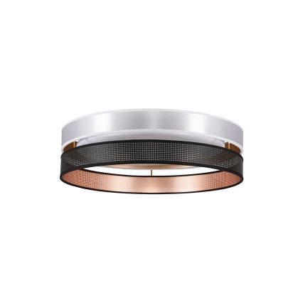Duolla - LED stropna svetiljka ROLLER DUO SHINY LED/24W/230V prečnika 45 cm srebrna/crna