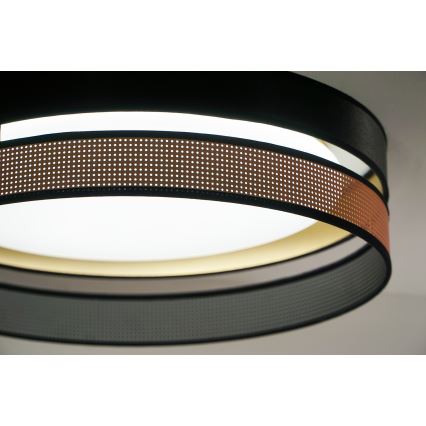 Duolla - LED stropno svetlo ROLLER DUO SHINY LED/24W/230V prečnik 45 cm crna/bakarna