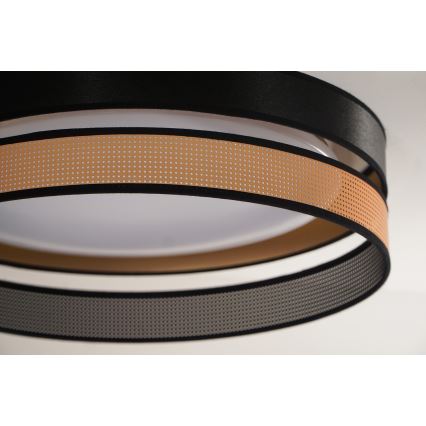 Duolla - LED stropno svetlo ROLLER DUO SHINY LED/24W/230V prečnik 45 cm crna/bakarna