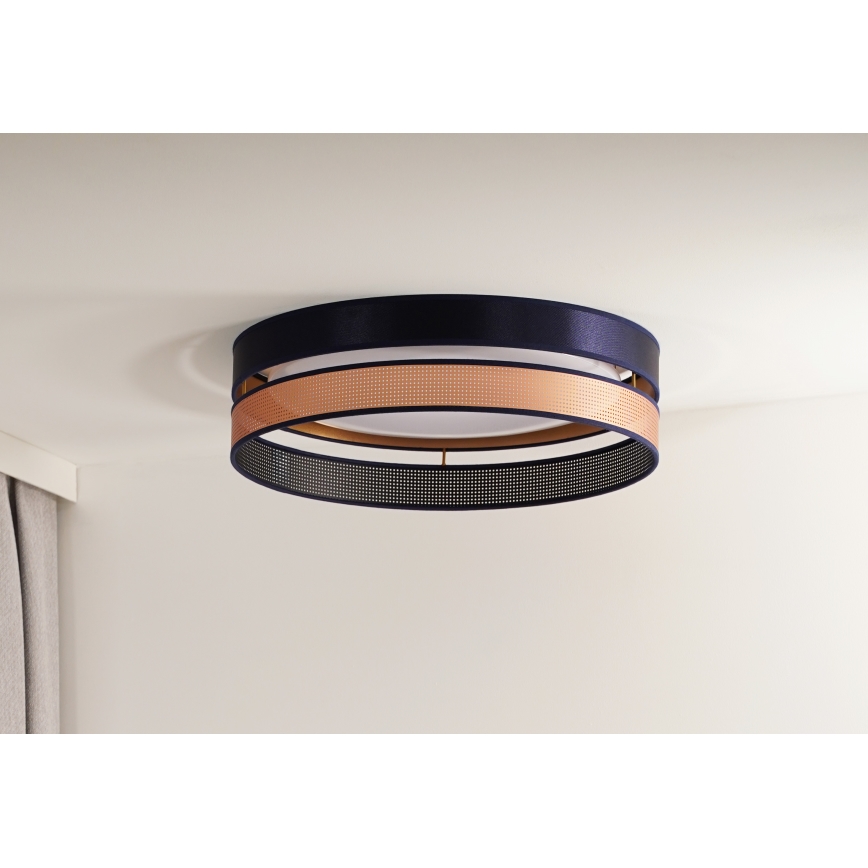 Duolla - LED plafonsko svetlo ROLLER DUO SHINY LED/24W/230V prečnik 45 cm plava/bakrena