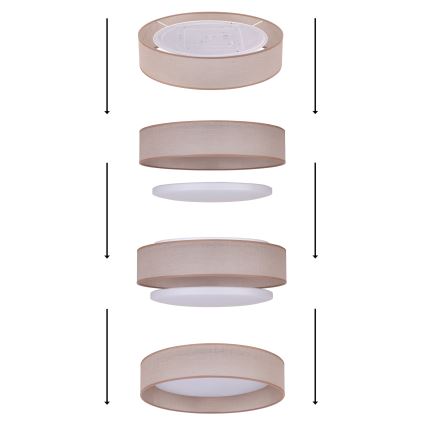 Duolla - LED plafonsko svetlo ROLLER LED/24W/230V prečnik 45 cm antracit