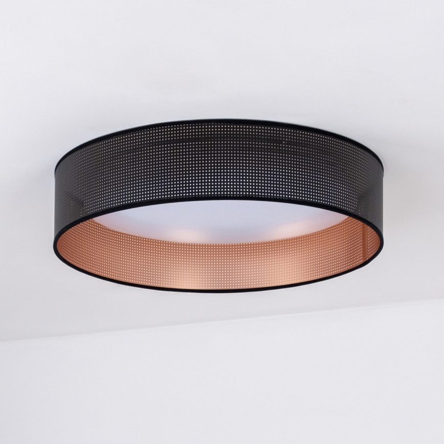 Duolla - LED plafonsko svetlo ROLLER LED/24W/230V, prečnik 45 cm, crna/bakarna