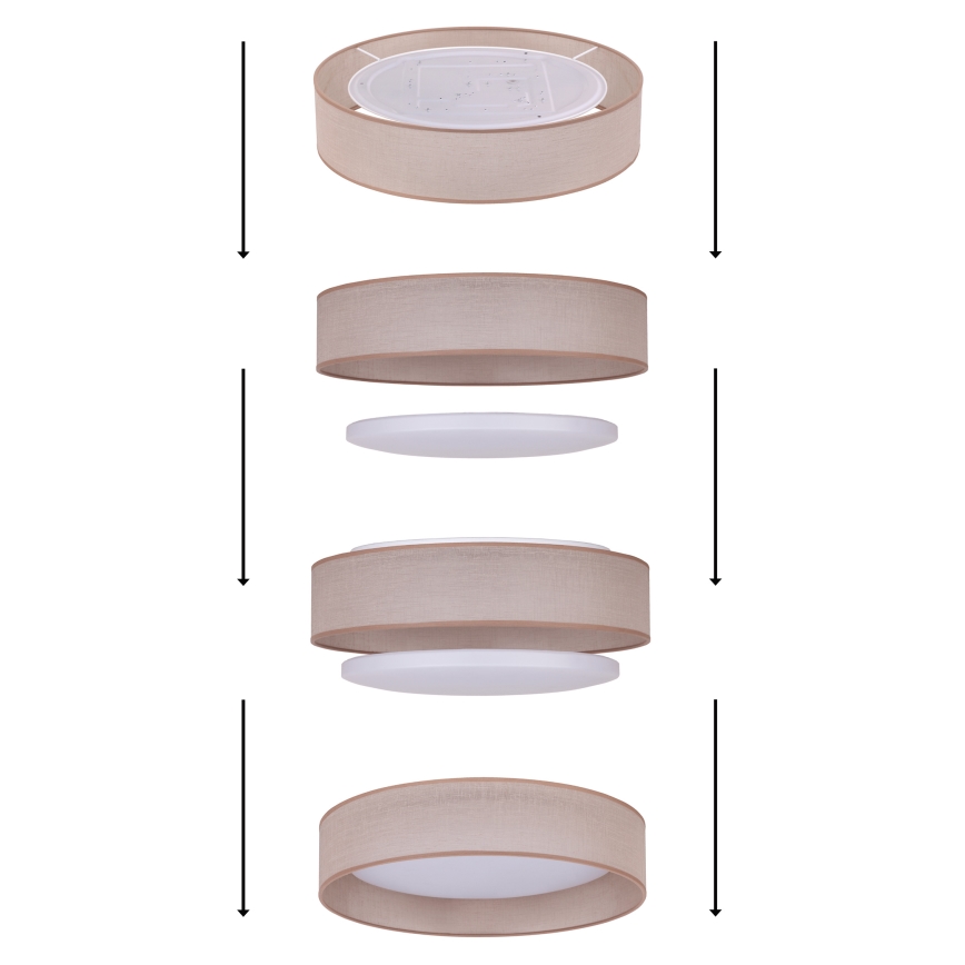 Duolla - LED plafonsko svetlo ROLLER LED/24W/230V prečnik 45 cm crno