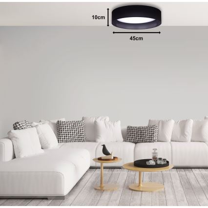 Duolla - LED plafonsko svetlo ROLLER LED/24W/230V prečnik 45 cm crno