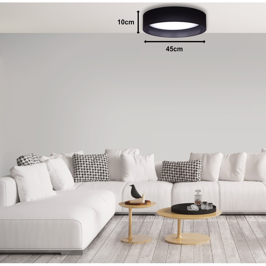 Duolla - LED plafonsko svetlo ROLLER LED/24W/230V prečnik 45 cm crno