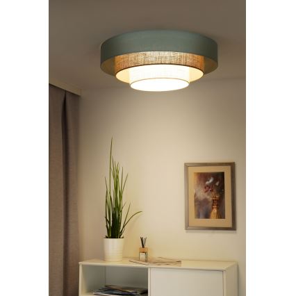 Duolla - LED plafonsko svetlo LUNETA LED/26W/230V Ø 60 cm 4000K tirkizna/bež/krem