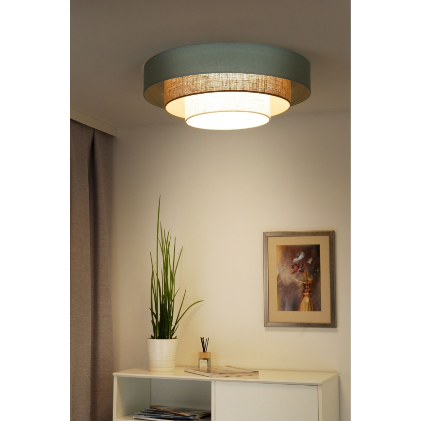 Duolla - LED plafonsko svetlo LUNETA LED/26W/230V Ø 60 cm 4000K tirkizna/bež/krem