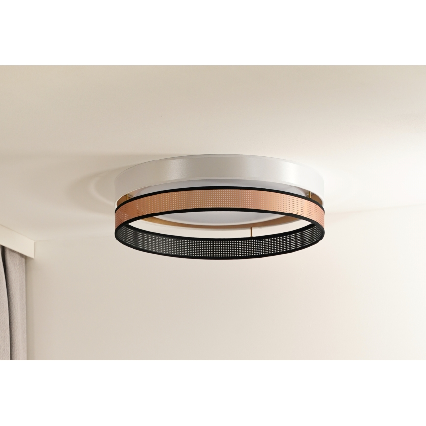 Duolla - LED stropno svetlo ROLLER DUO SHINY LED/24W/230V Ø 45 cm belo/bakarno