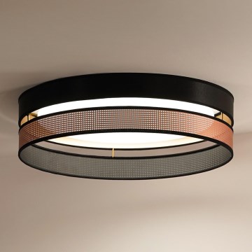 Duolla - LED stropno svetlo ROLLER DUO SHINY LED/24W/230V prečnik 45 cm crna/bakarna