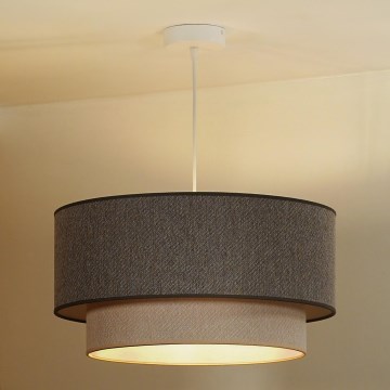 Duolla - Luster na kablu BOHO ECO RECYCLING 1xE27/15W/230V Ø 45 cm braon/krem