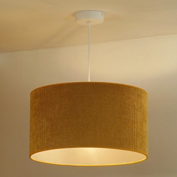 Duolla - Luster na kablu CORDUROY 1xE27/15W/230V, prečnik 40 cm, žuta