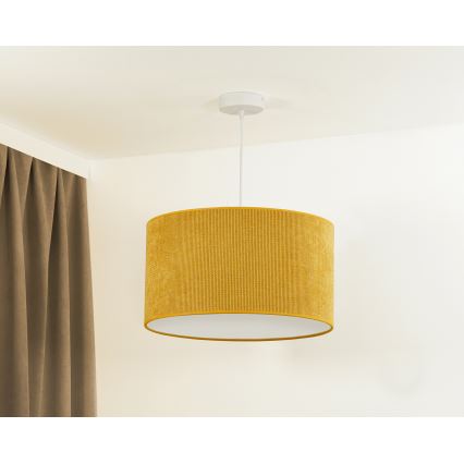 Duolla - Luster na kablu CORDUROY 1xE27/15W/230V, prečnik 40 cm, žuta