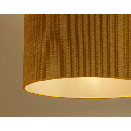 Duolla - Luster na kablu CORDUROY 1xE27/15W/230V, prečnik 40 cm, žuta