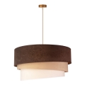 Duolla - Luster na kablu DEVON 1xE27/40W/230V, prečnik 45 cm, braon/bež