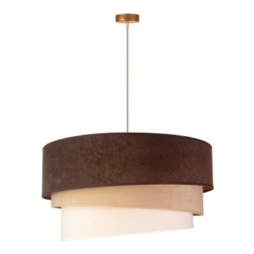 Duolla - Luster na kablu DEVON 1xE27/40W/230V, prečnik 45 cm, braon/bež