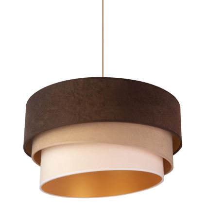 Duolla - Luster na kablu DEVON 1xE27/40W/230V, prečnik 45 cm, braon/bež