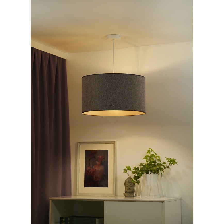 Duolla - Luster na kablu ROLLER ECO RECYCLING 1xE27/15W/230V prečnik 45 cm braon