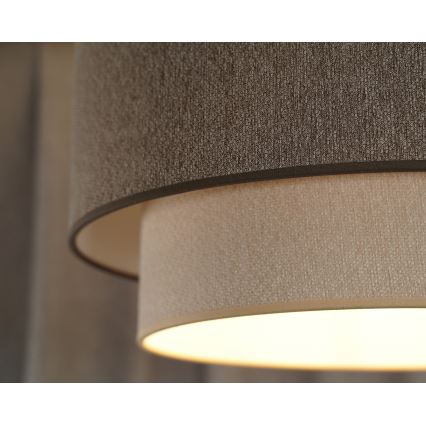 Duolla - Luster na kablu BOHO ECO RECYCLING 1xE27/15W/230V Ø 45 cm braon/krem