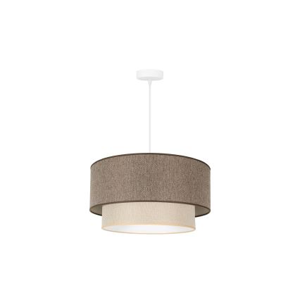 Duolla - Luster na kablu BOHO ECO RECYCLING 1xE27/15W/230V Ø 45 cm braon/krem