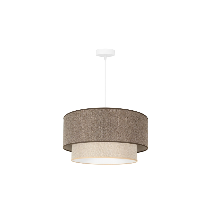 Duolla - Luster na kablu BOHO ECO RECYCLING 1xE27/15W/230V Ø 45 cm braon/krem