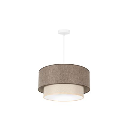 Duolla - Luster na kablu BOHO ECO RECYCLING 1xE27/15W/230V Ø 45 cm braon/krem