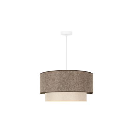 Duolla - Luster na kablu BOHO ECO RECYCLING 1xE27/15W/230V Ø 45 cm braon/krem