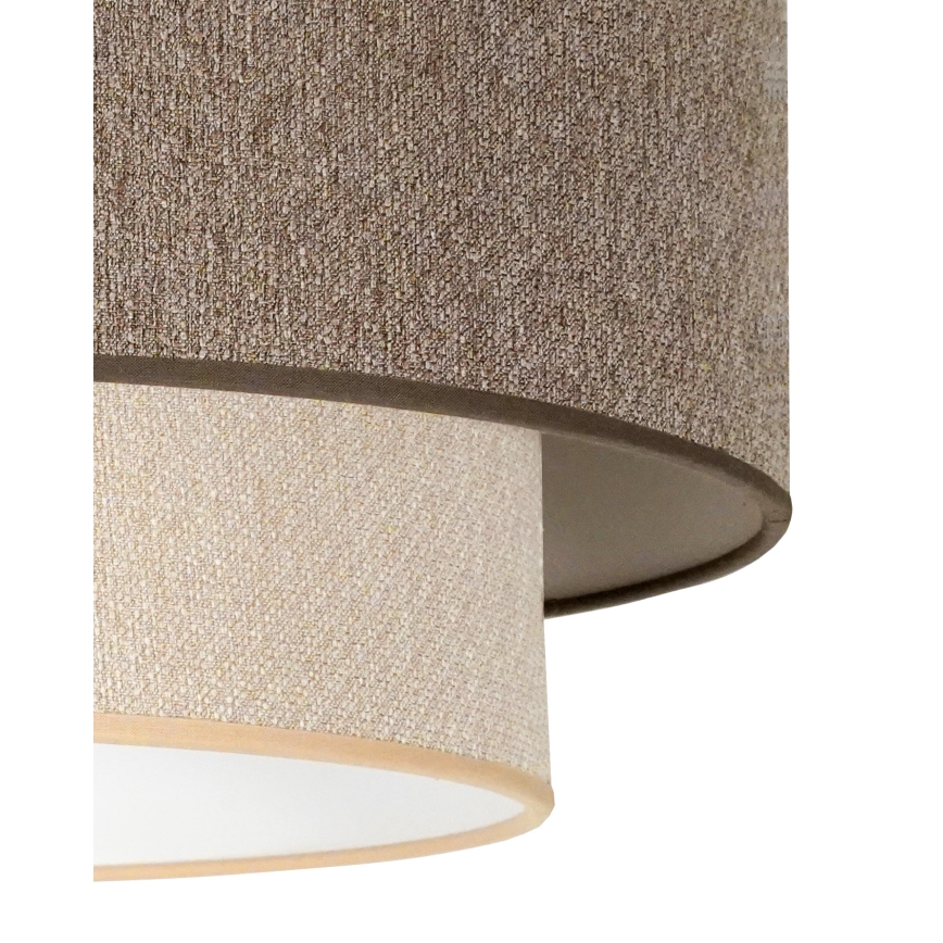 Duolla - Luster na kablu BOHO ECO RECYCLING 1xE27/15W/230V Ø 45 cm braon/krem