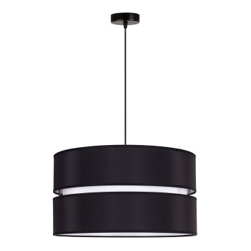 Duolla - Luster na lanku DUO 1xE27/15W/230V prečnik 40 cm crna/bela