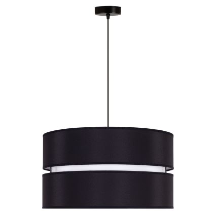 Duolla - Luster na lanku DUO 1xE27/15W/230V prečnik 40 cm crna/bela