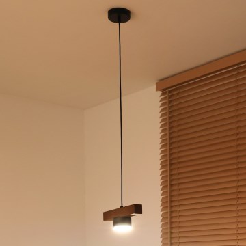 Duolla - Luster na lanku IRONLINE 1xGX53/3W/230V borovina/hrast/crna